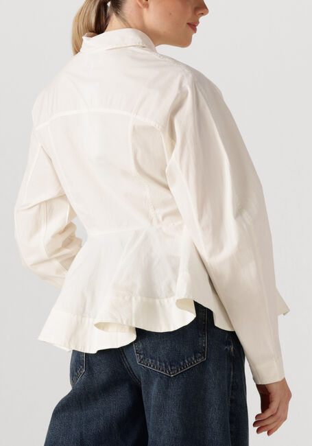 Gebroken wit GANNI Blouses STRETCH COTTON PEPLUM SHIRT - large