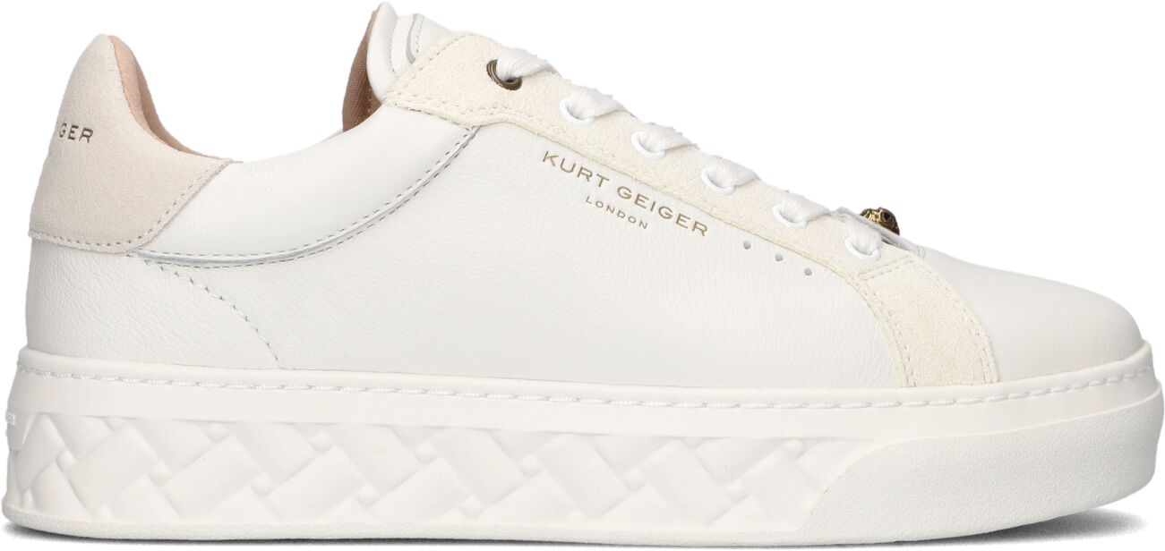 Kurt Geiger London Lage Sneakers Dames Kensington Cupsole, Maat: 41, Materiaal: Leer, Kleur: Wit