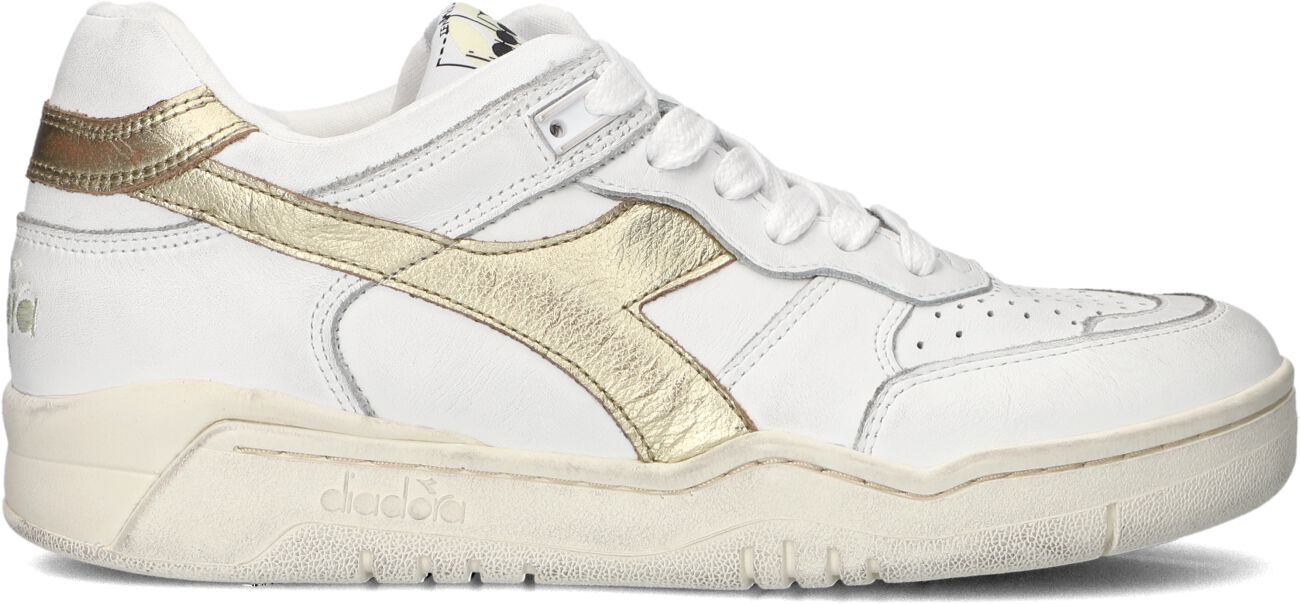 Diadora Heritage Lage Sneakers Dames B.560 Laminated Wn, Maat: 38, Materiaal: Leer, Kleur: Wit