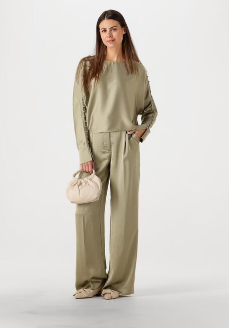 Khaki DANTE6 Broeken JULES SATIN SMART PANTS - large