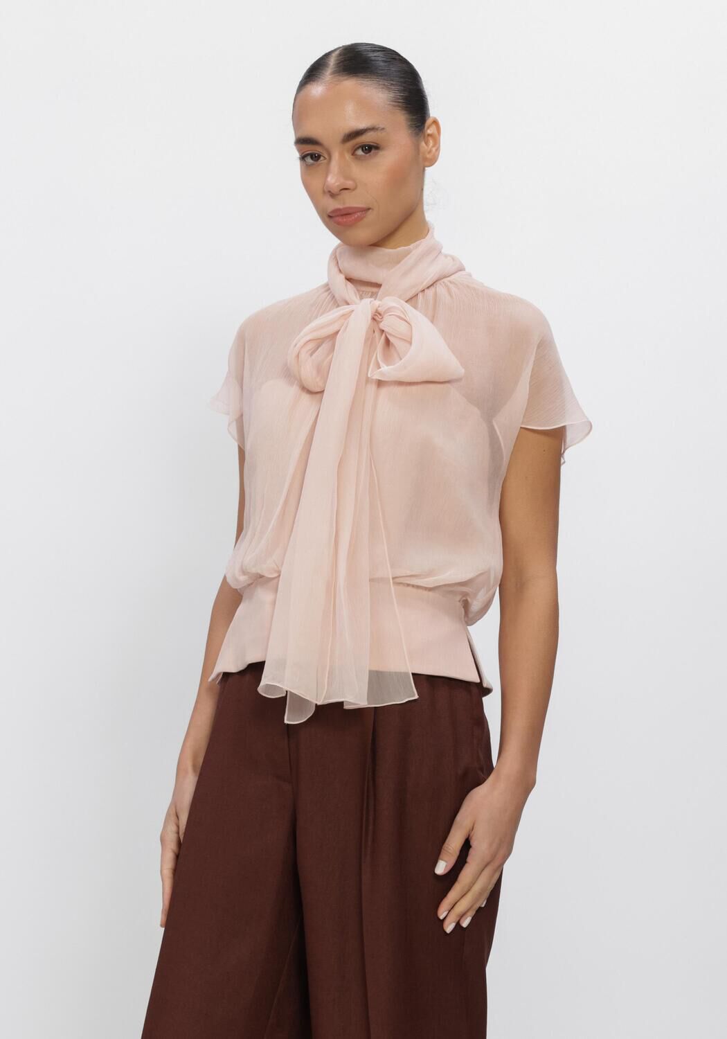 Roze NATAN Top TOP AVEC BASQUE - large