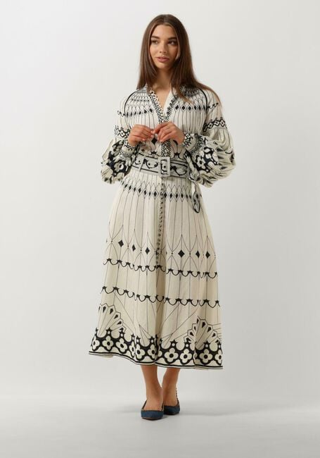 Ecru SCARLETT POPPIES Maxirok PAULA - large