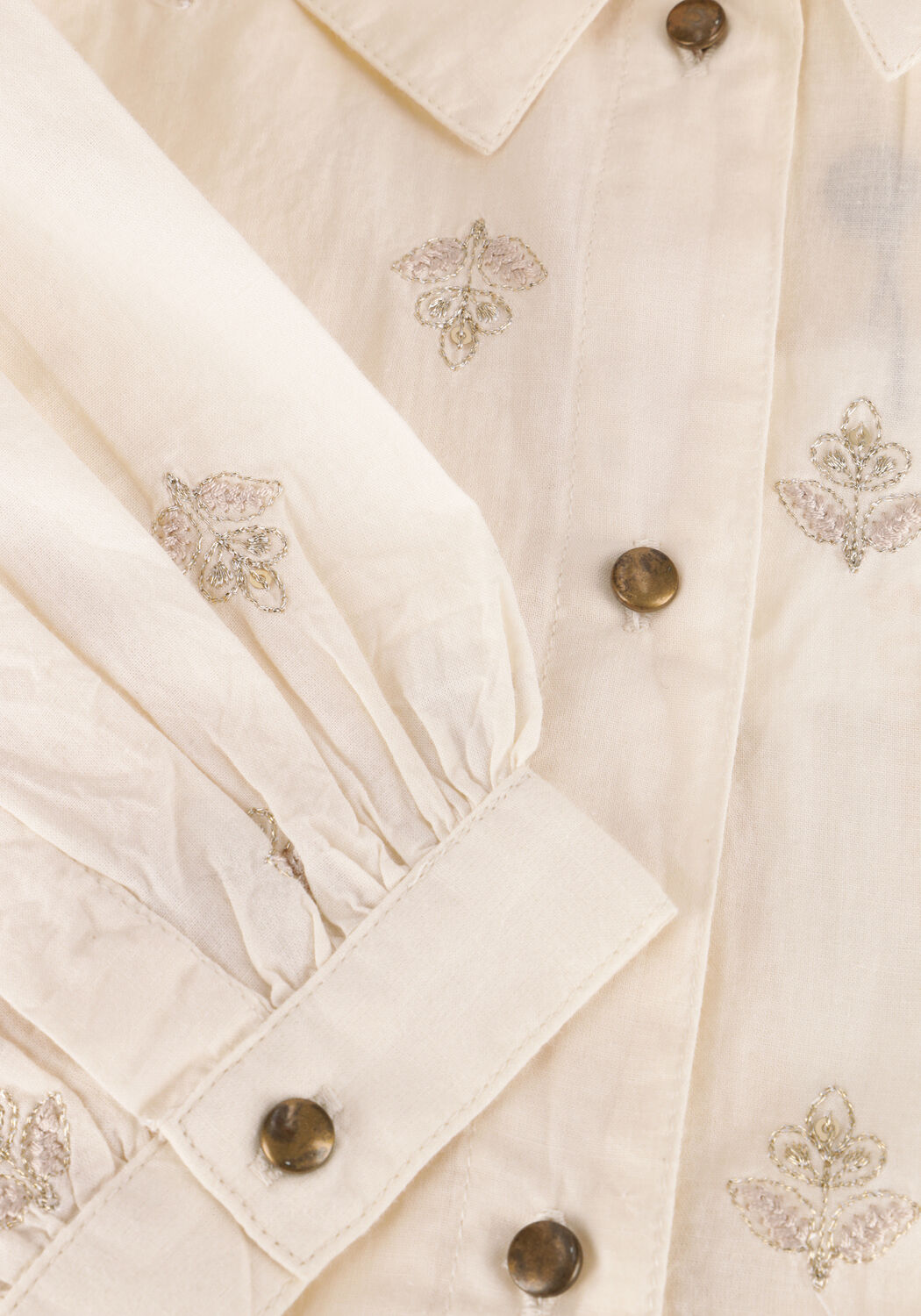 Witte SUMMUM Blouses BLOUSE SCATTERED EMBRO SOLID - large