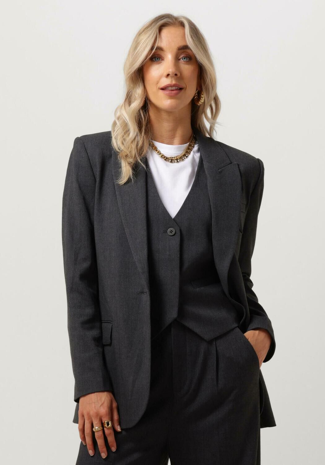 Copenhagen Muse Blazer Dames Cmtailor-ja, Maat: L, Kleur: Grijs