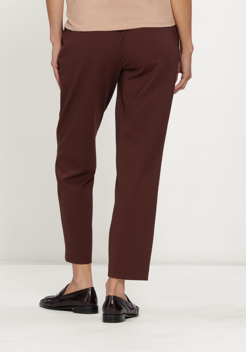 Bruine LUISA CERANO Wijde broek JOGGPANTS AUS PUNTO-MILANO - large