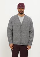Grijze HOPEIUM Vest ALPACA BLEND LOGO CARDIGAN GREY MELANGE