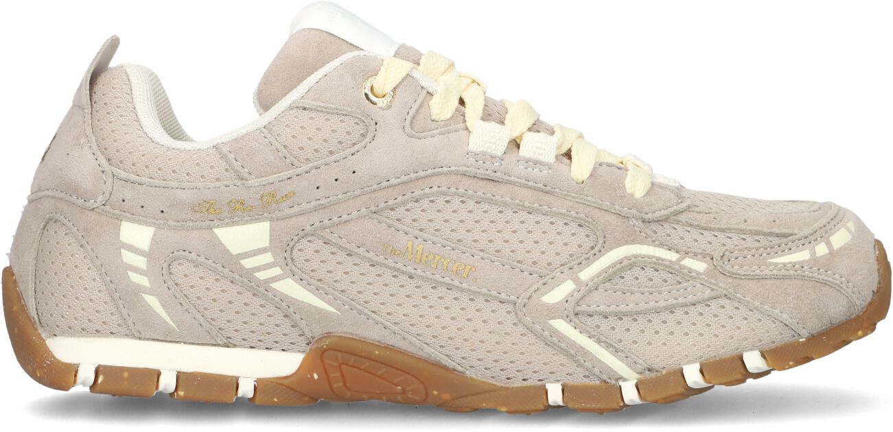 Mercer Amsterdam Lage Sneakers Dames The Re-run Drive, Maat: 36, Materiaal: Suède, Kleur: Beige afbeelding 1