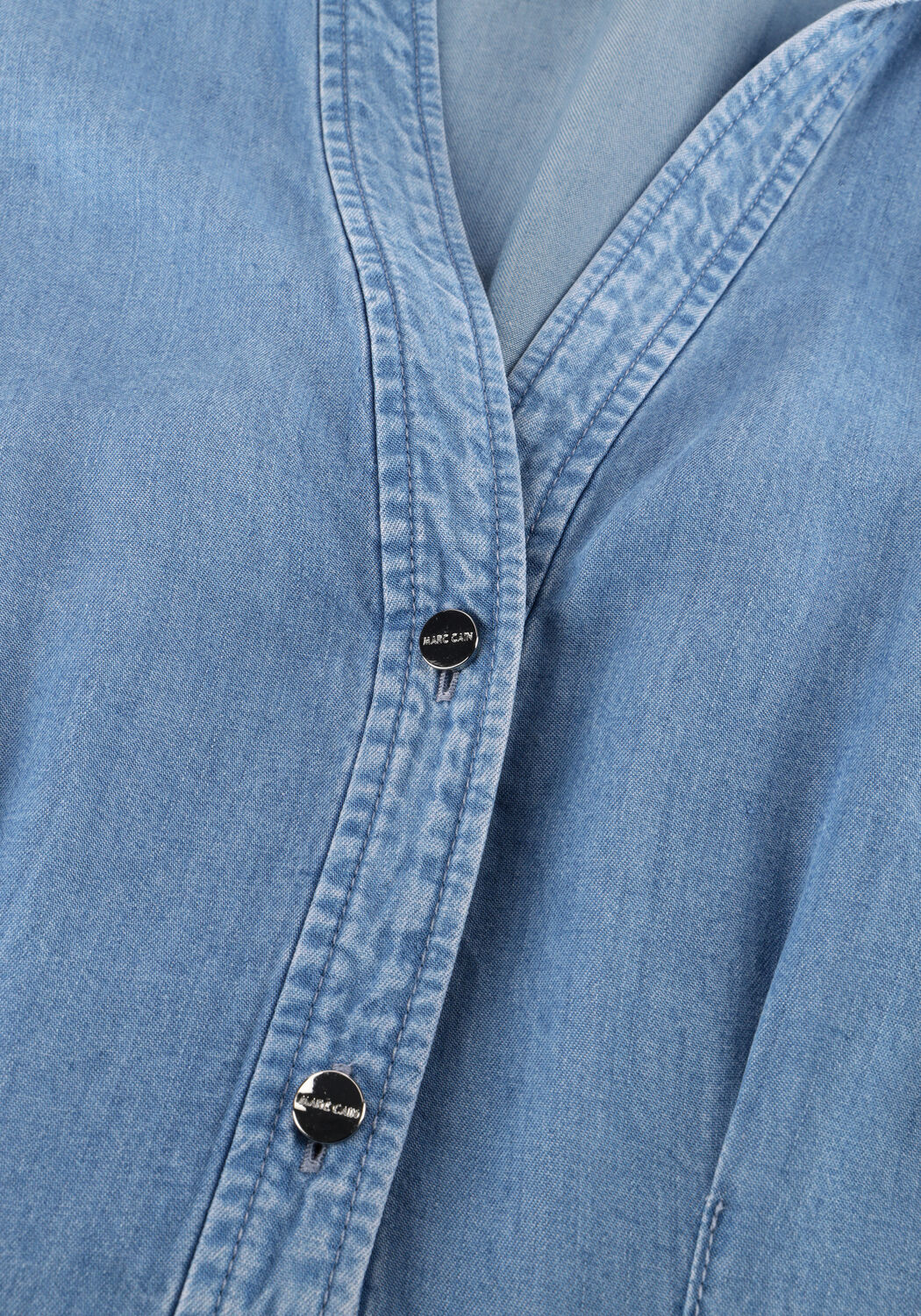 Lichtblauwe MARC CAIN COLLECTION Midi jurk AC 21.42 D63 - large