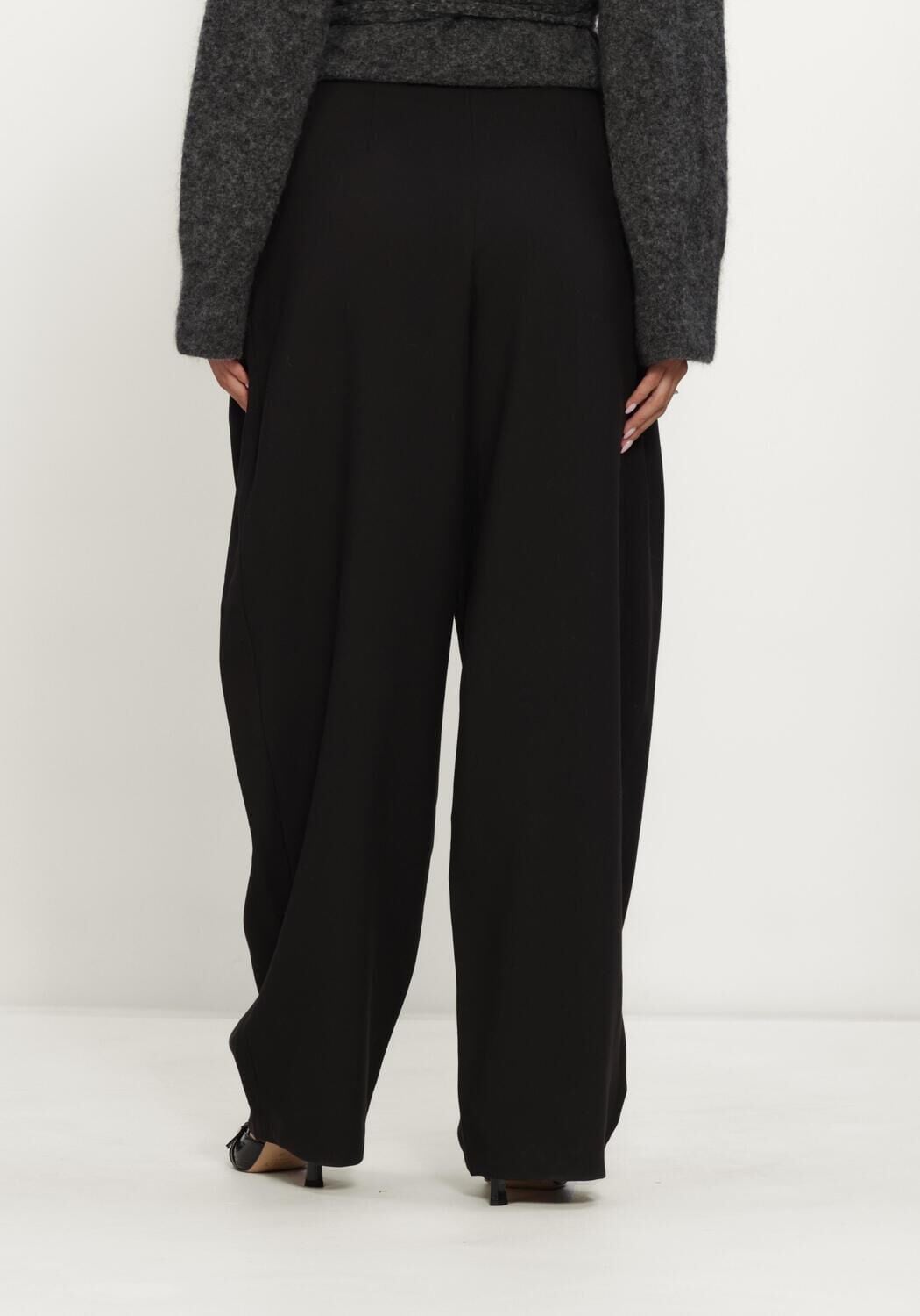 Zwarte LINA LOCCHI Wijde broek LL-BERYL - large