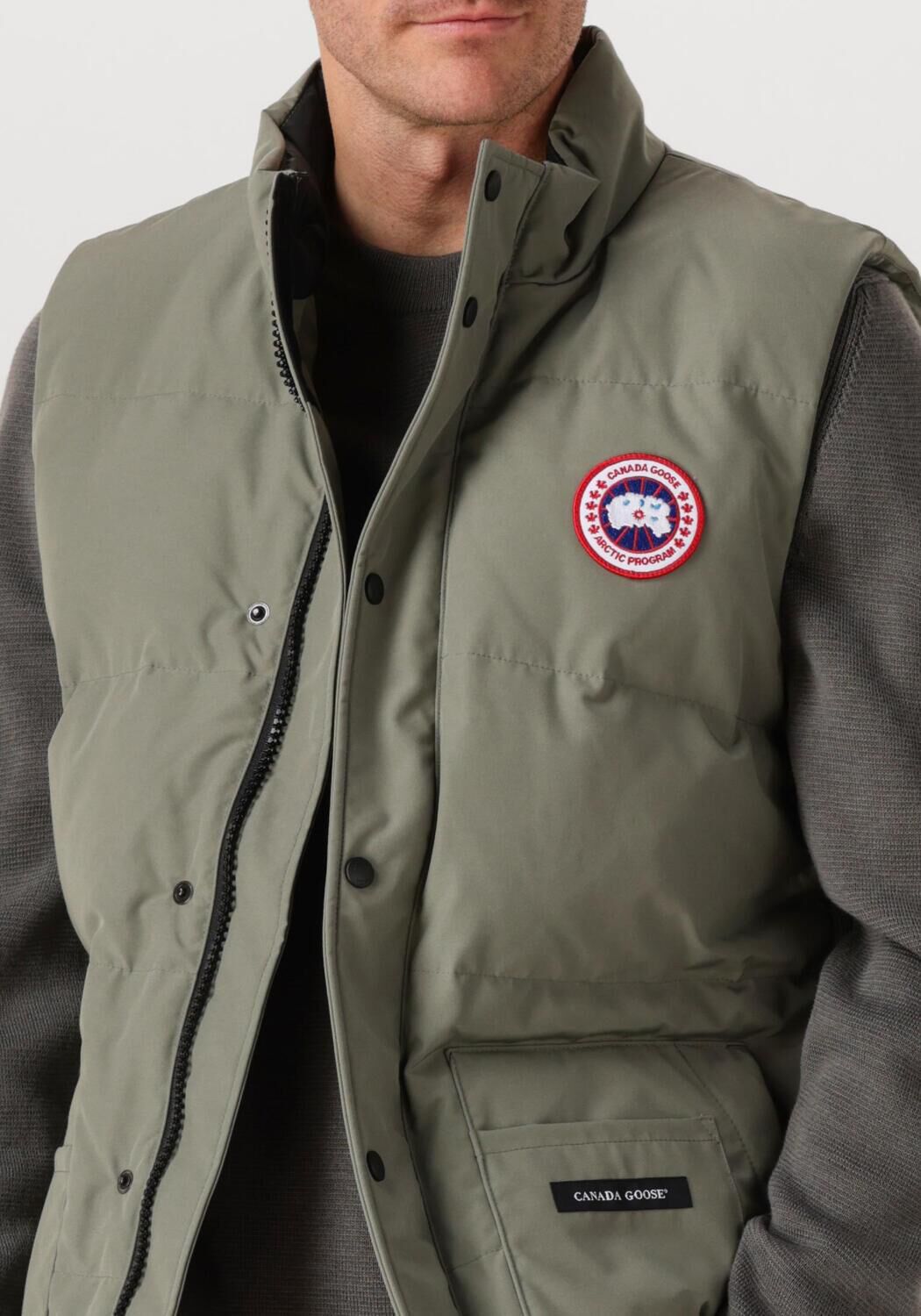 Khaki CANADA GOOSE Bodywarmer FREESTYLE CREW VEST 2054M - large