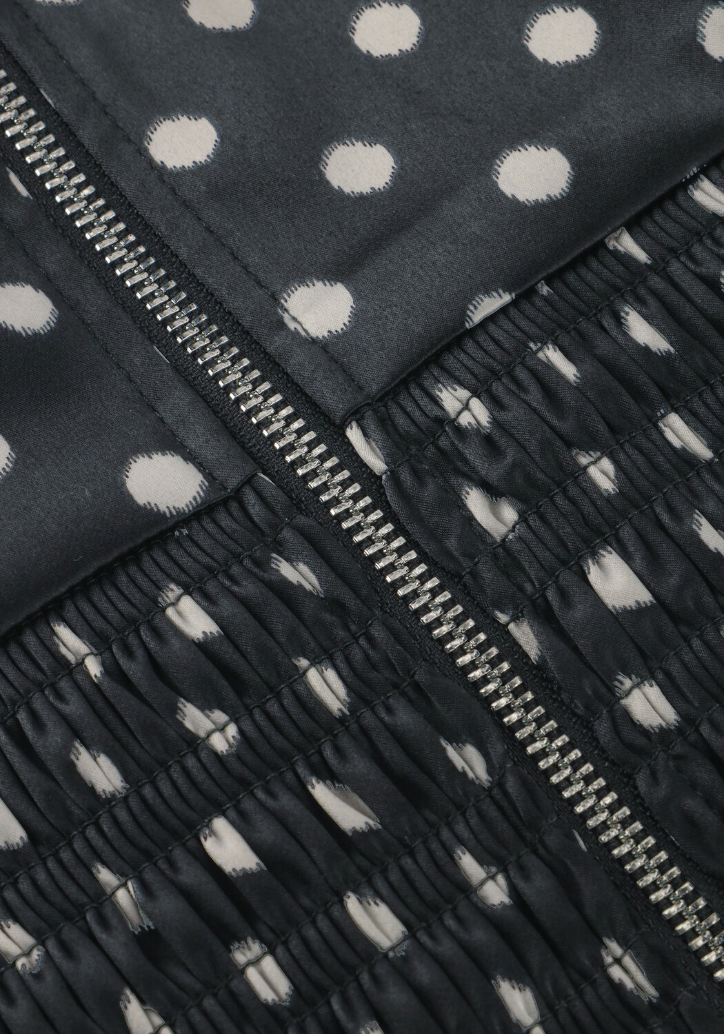 Zwarte GANNI Top PRINTED DOUBLE SATIN CORSET TOP - large