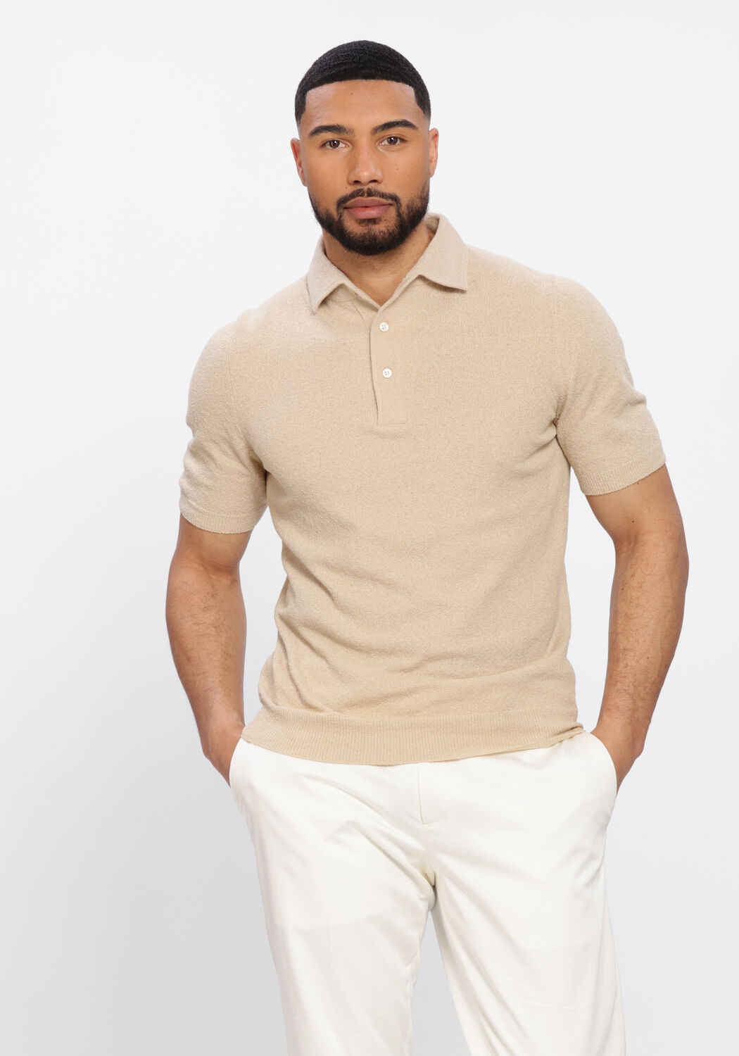 Beige GRAN SASSO Polo POLO S/SLV - large