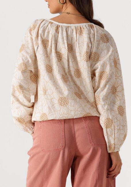 Witte SUMMUM Blouses LONGSLEEVE TOP FLOWER EMBROIDERY - large