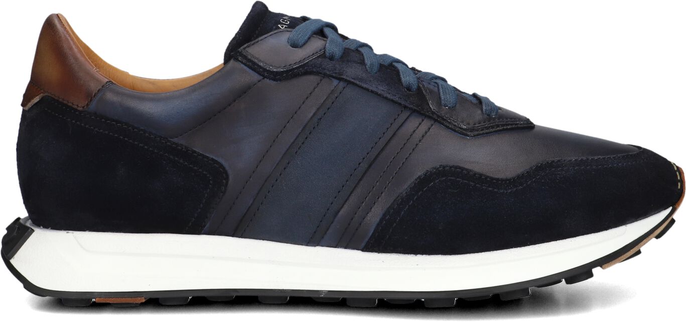 Magnanni Lage Sneakers Heren 25620, Maat: 46, Materiaal: Leer, Kleur: Blauw