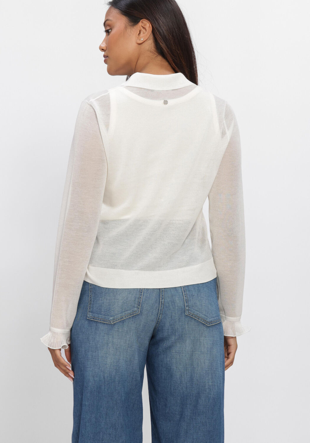 Witte MARC CAIN GLAM Truien/vesten CARDIGAN - large