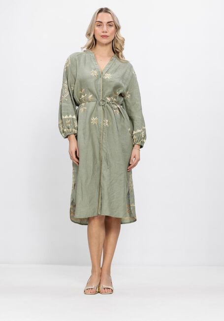 Groene GREEK ARCHAIC KORI Midi jurk S26K-2143242 - large