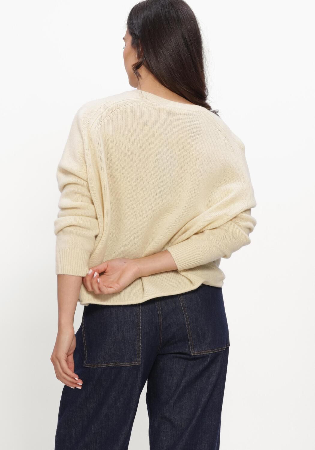 Creme LUISA CERANO Top PULLOVER AUS KASCHMIR-MIX - large