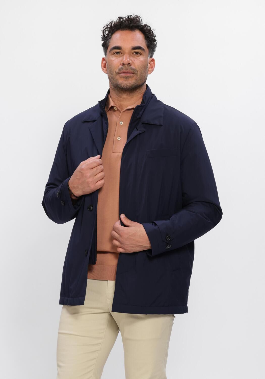 Fay Mantel Heren Fay Short Morning, Maat: L, Kleur: Donkerblauw afbeelding