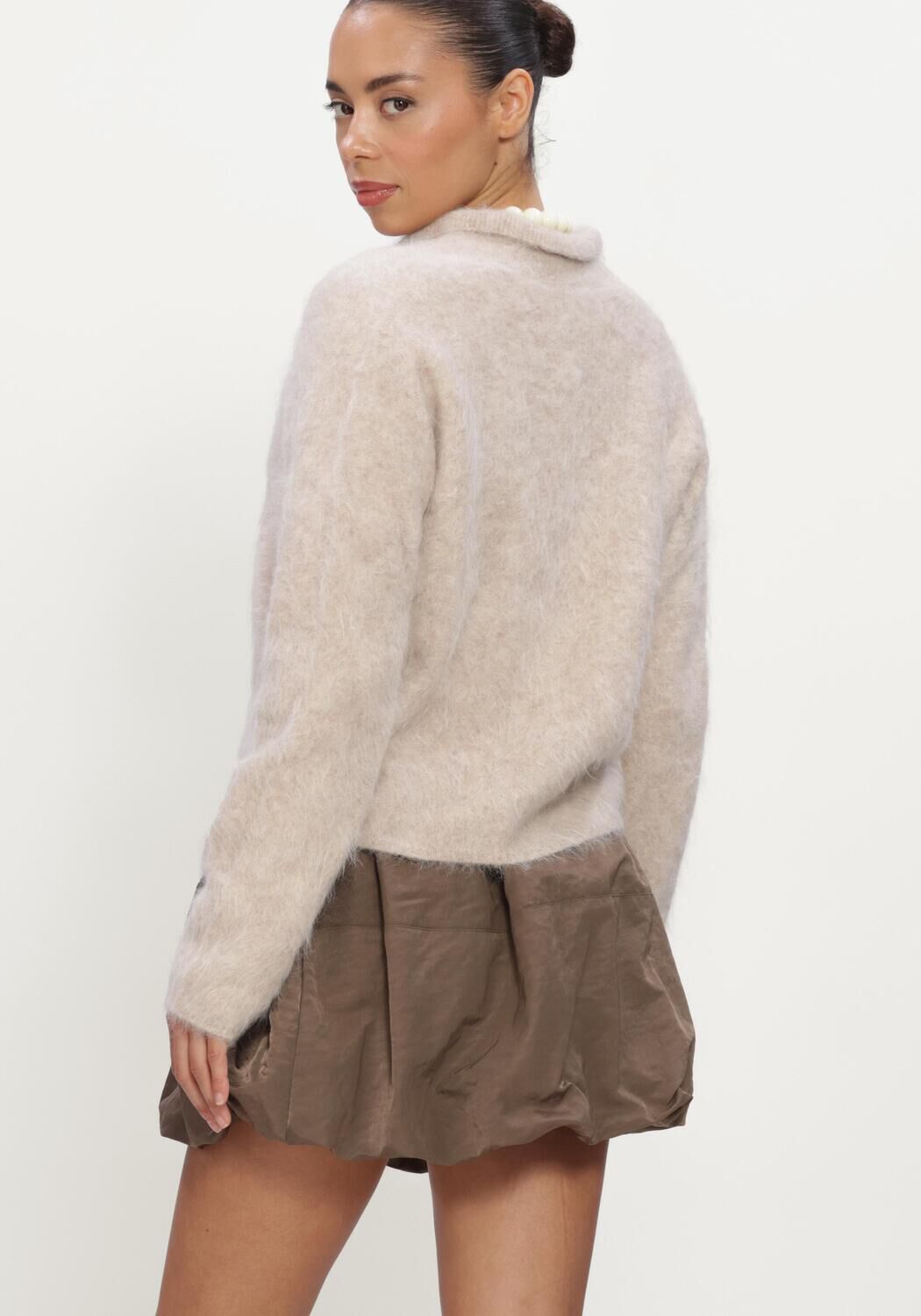 Beige KNIT-TED Vest NIKI CARDIGAN - large