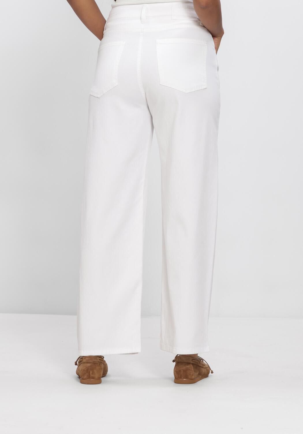 Witte CAMBIO Wide jeans BAGGY ASYMMETRICAL - large