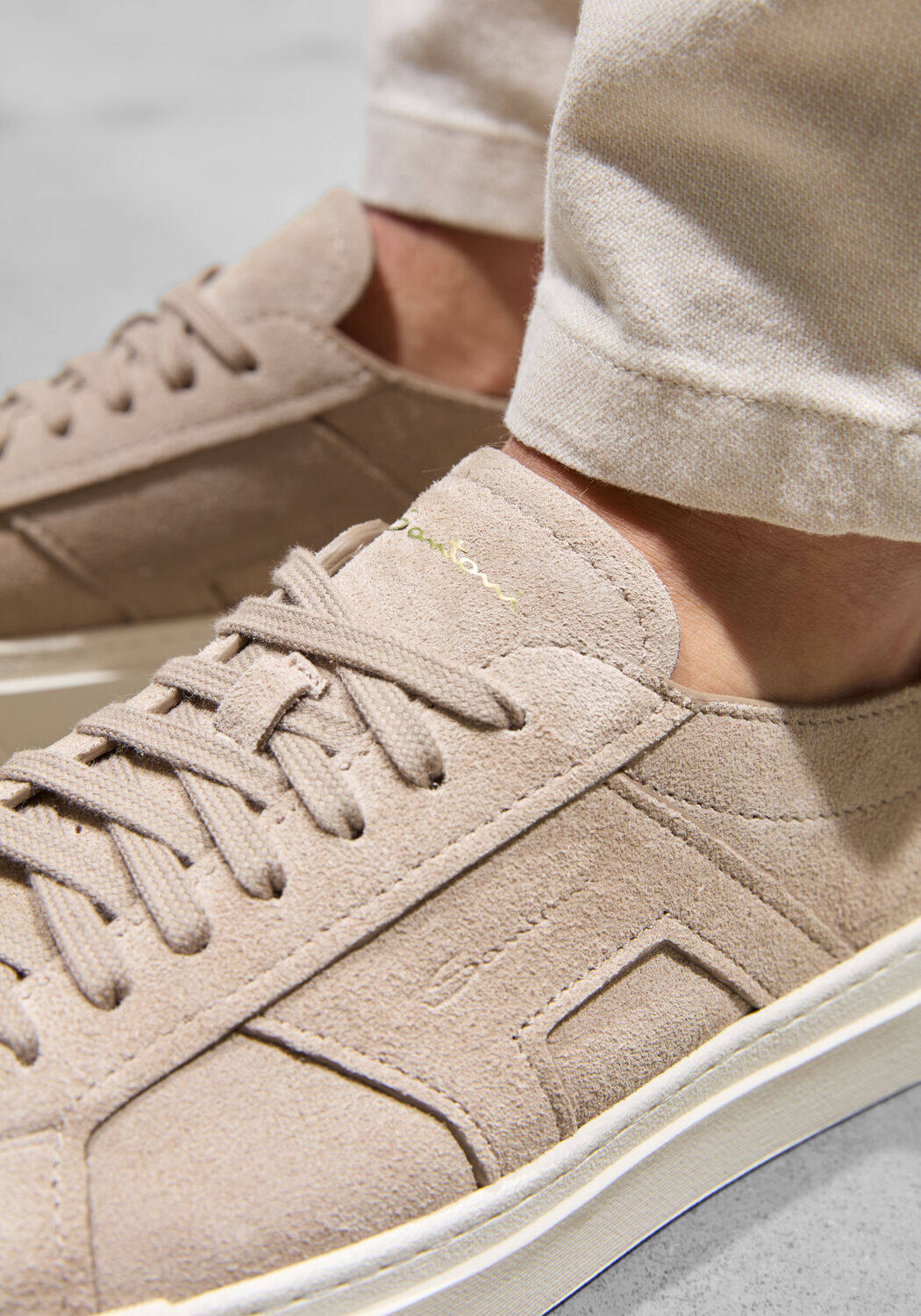 Beige SANTONI Lage sneakers DBS - large