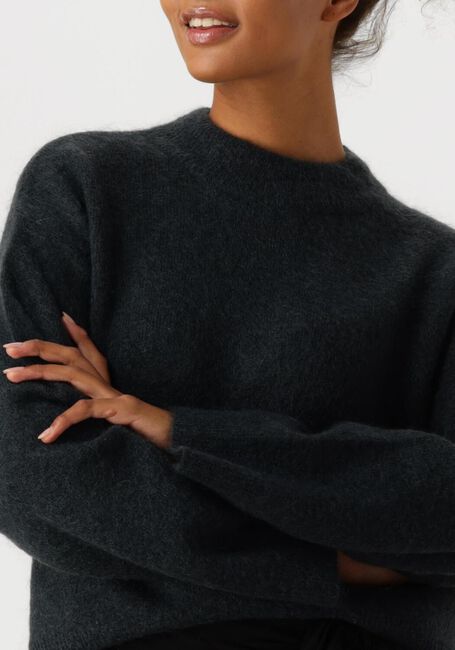 Grijze SECOND FEMALE Trui BROOK KNIT DROP SHOULDER O-NECK - large