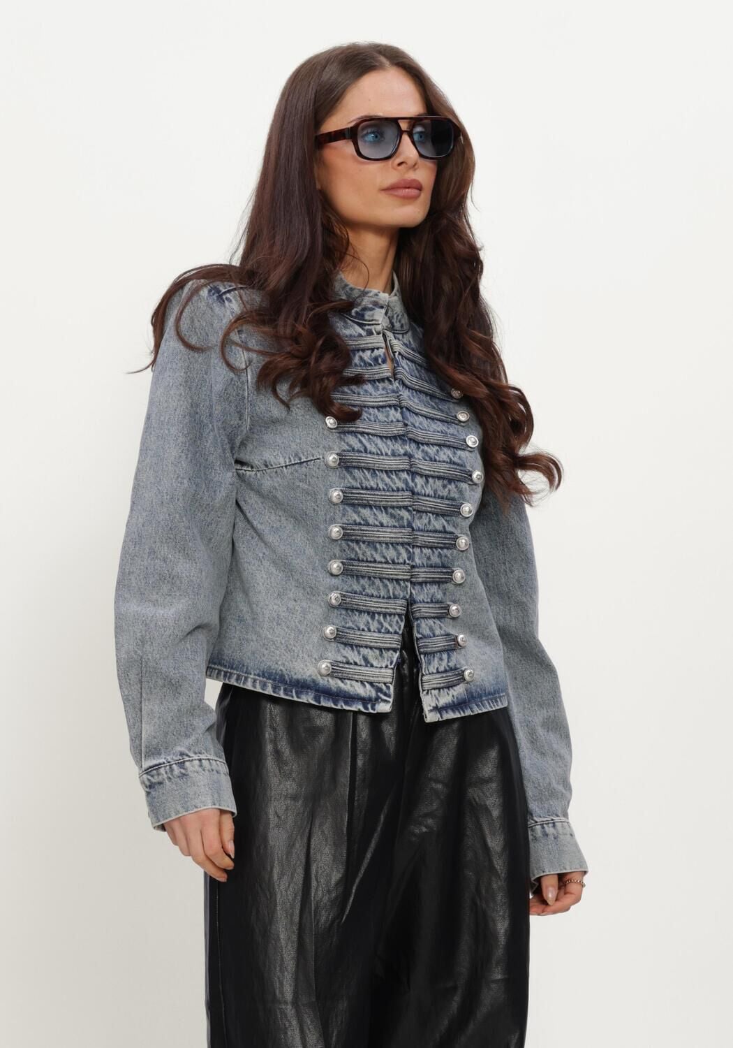 Blauwe CO'COUTURE Spijkerjas JACKSONCC OFFICER DENIM JACKET - large