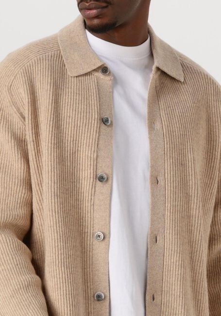 Beige PROFUOMO Vest OVERSHIRT FULL BUTTON - large