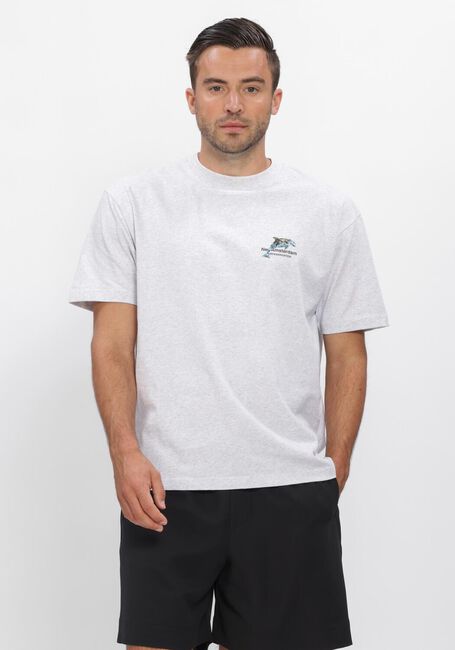Lichtgrijze NEW AMSTERDAM SURF ASSOCIATION T-shirt DOLPHIN TEE - large