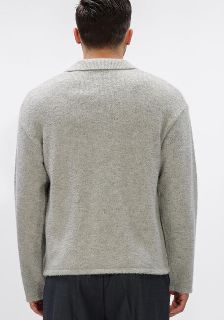 Grijze OLAF HUSSEIN Polo SIGNATURE KNITTED POLO - large