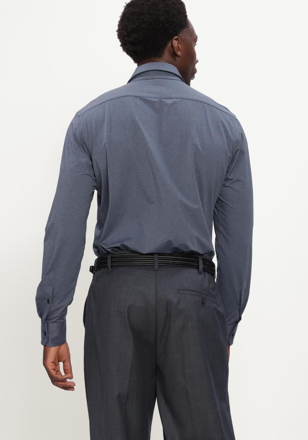 Blauwe XACUS Klassiek overhemd ACTIVE SHIRT 520ML - large