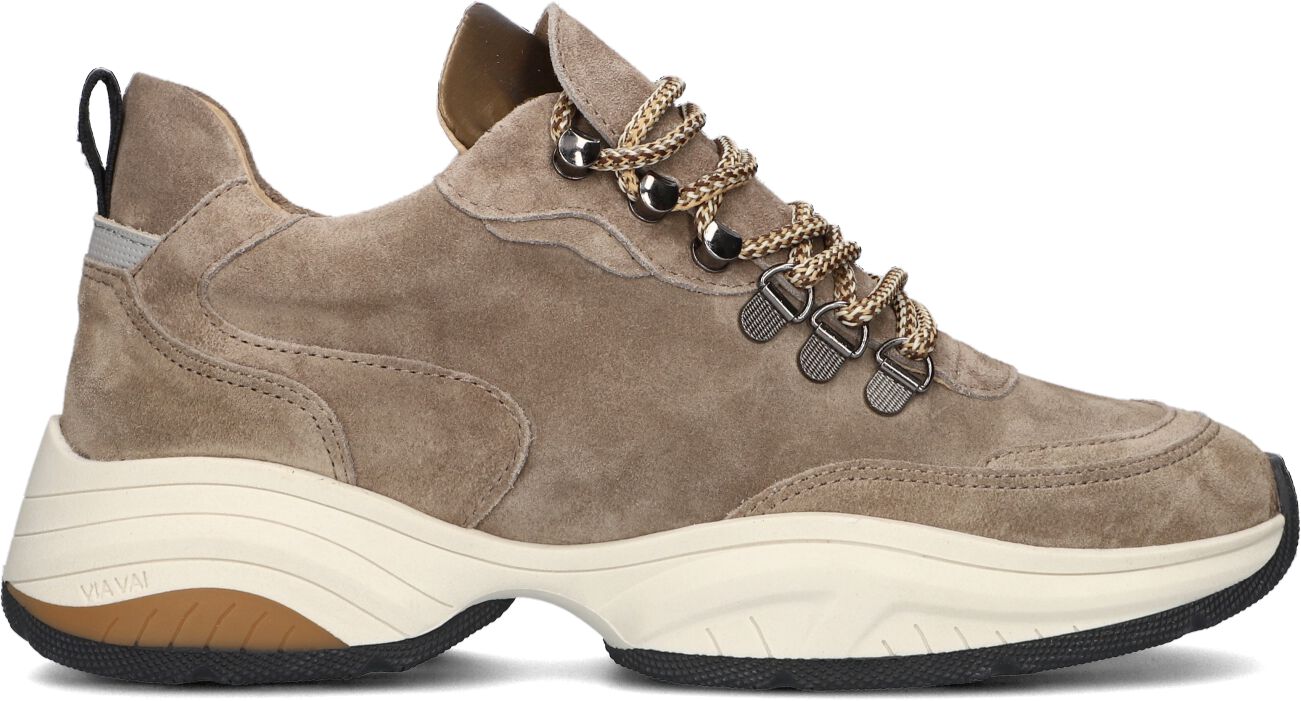 VIA VAI Lage Sneakers Dames Pepper Clay, Maat: 38, Materiaal: Suède, Kleur: Taupe