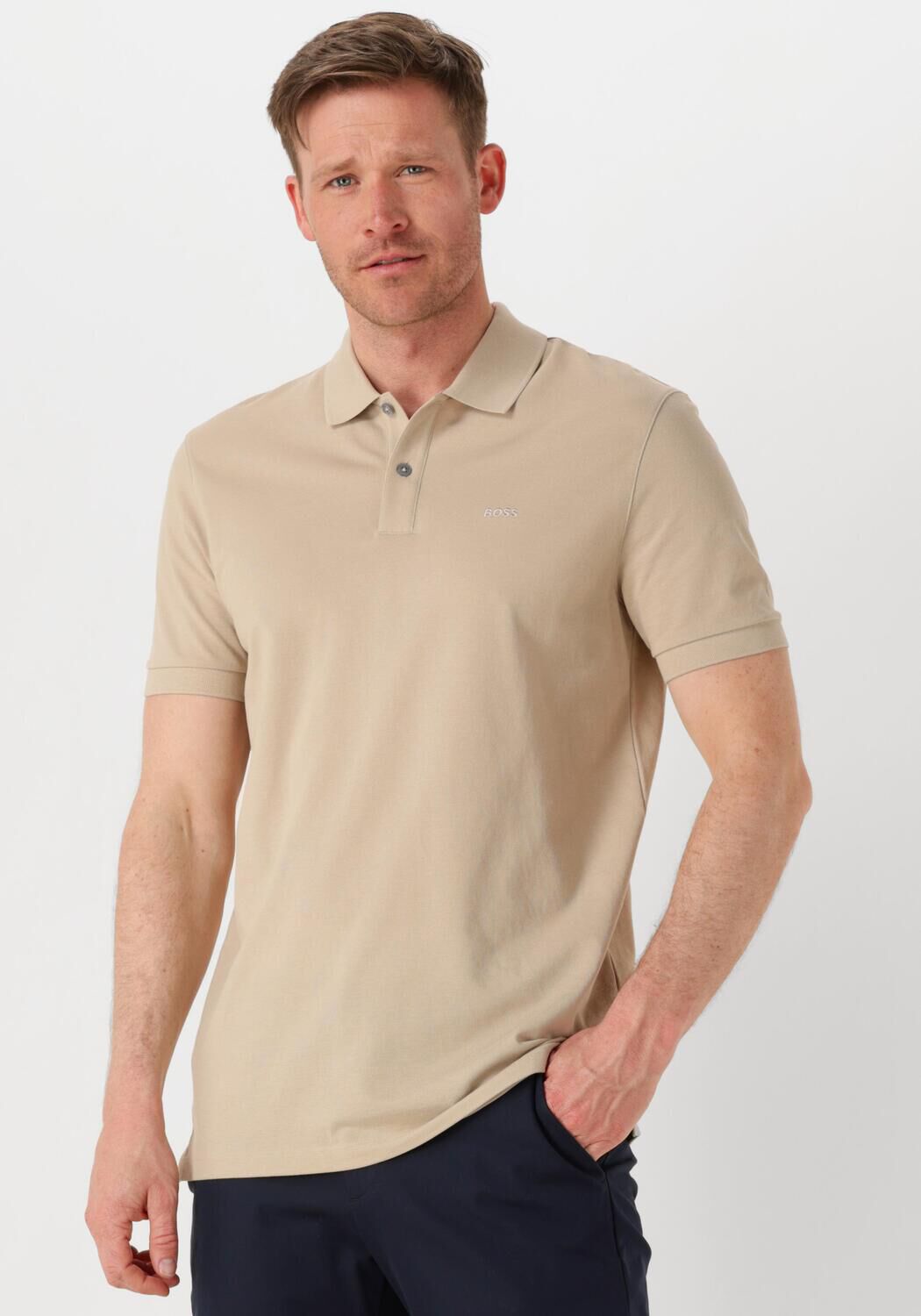 Boss Black Polo Heren Pallas, Maat: 3XL, Kleur: Beige