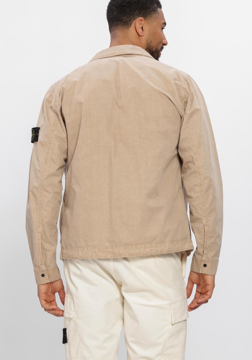 Beige STONE ISLAND Overshirt SHIRTS S00WN - large