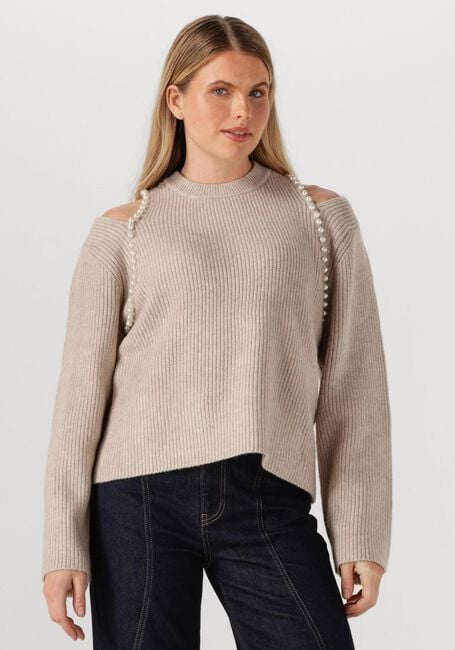 Beige CO'COUTURE Trui ROW RIB PEARL KNIT - large