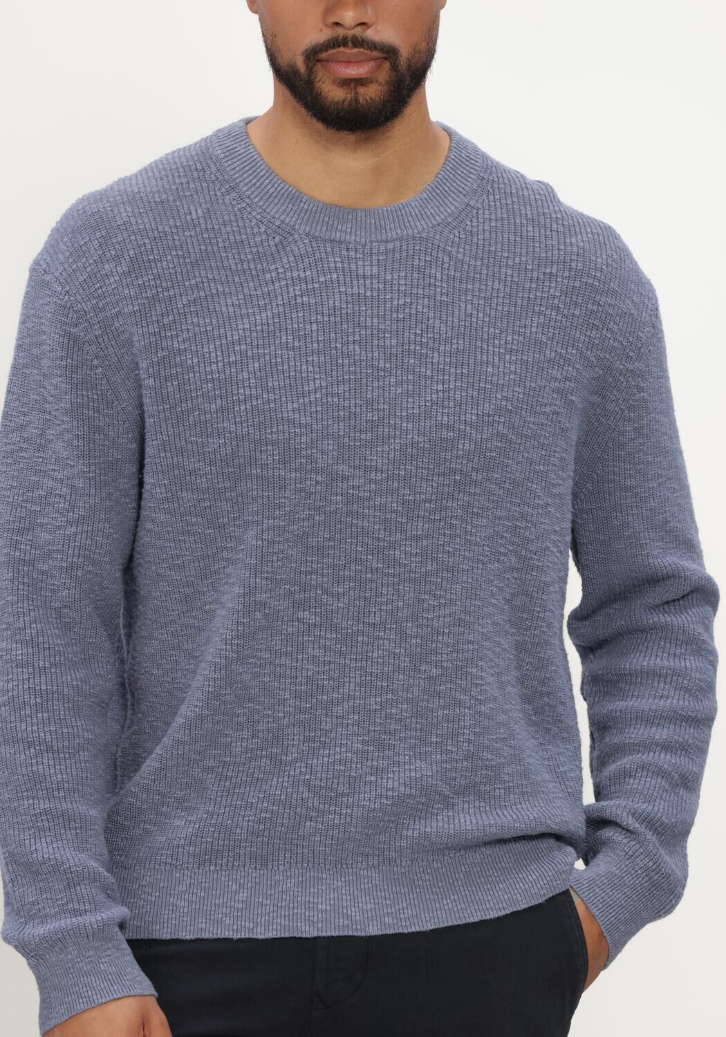 Blauwe NN.07 Trui RUSSEL CREW 60028 - large