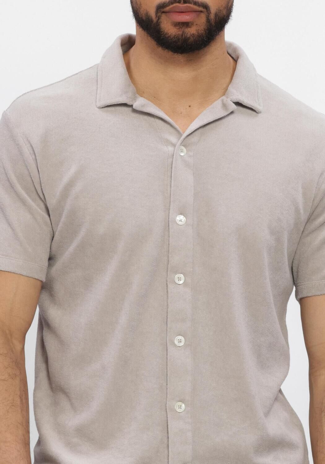 Grijze WAHTS Casual overhemd RYANS TOWELING - large