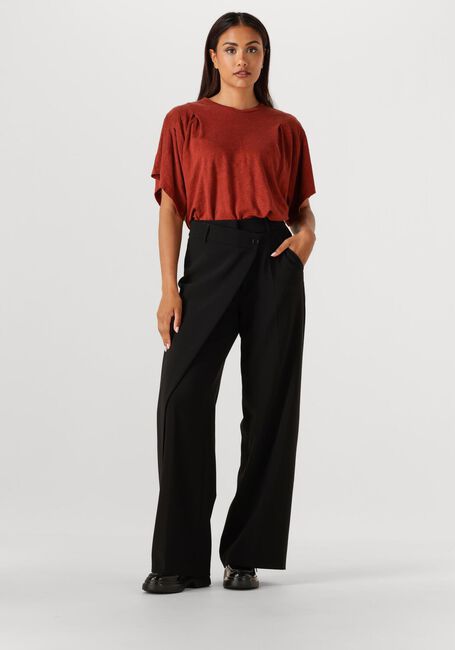 Zwarte CAMBIO Wijde broek ANAIS WRAP FRONT - large