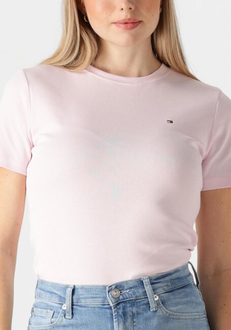 Lichtroze TOMMY HILFIGER T-shirt SLIM CODY C-NK SS - large