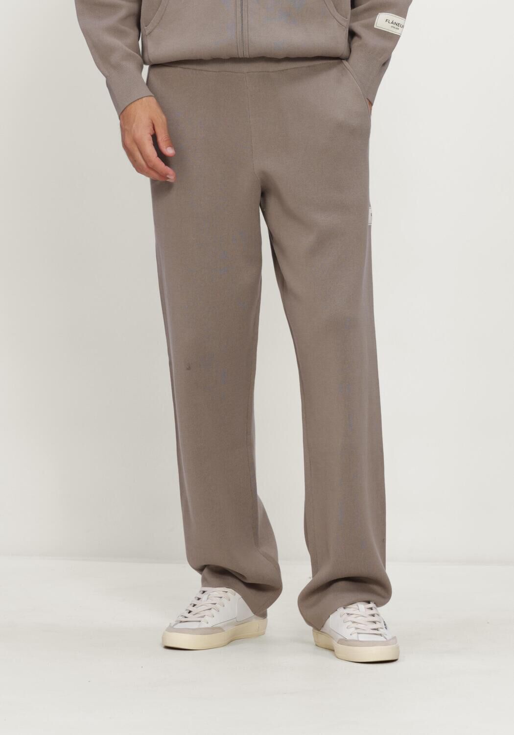 Taupe FLANEUR Joggingbroek ATELIER KNIT PANTS - large