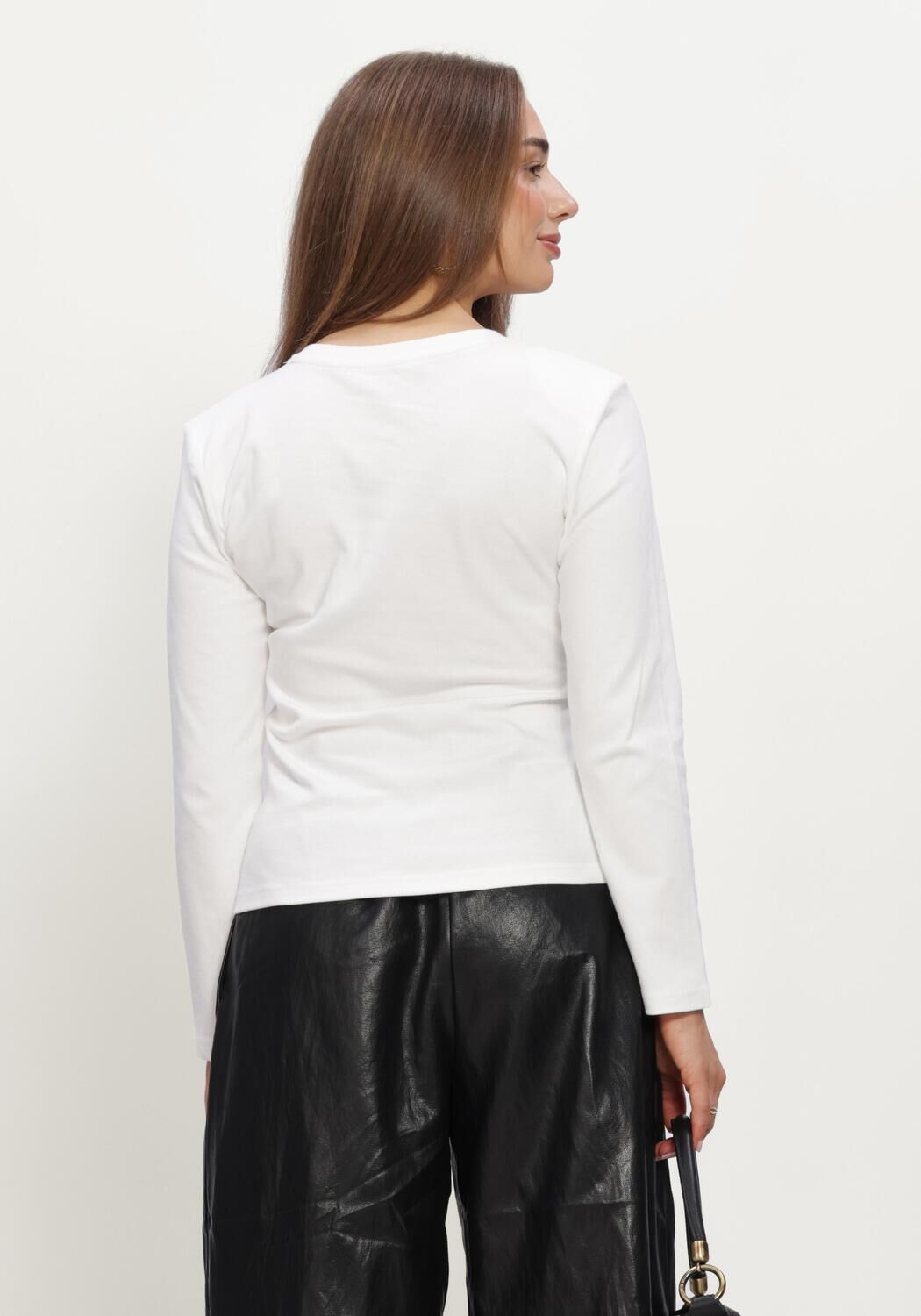 Witte CO'COUTURE Blouses ORIANECC LS PLEAT TIE TEE - large
