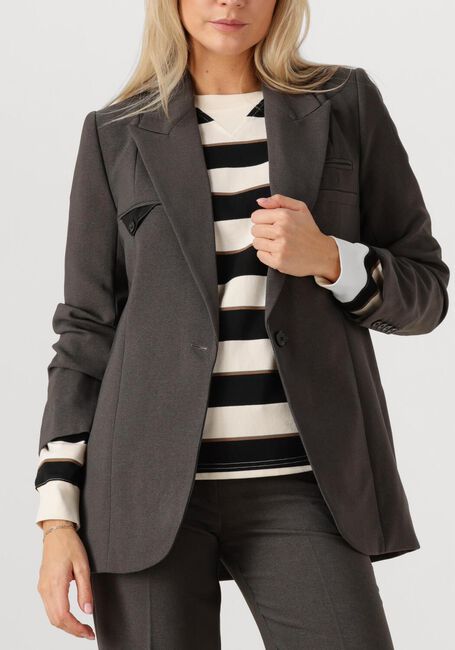 Donkergrijze HAUTE L'AMITIÉ Blazer EMERALD SINGLE BLAZER - large