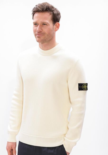 Ecru STONE ISLAND Trui CREW NECK S00D8 - large