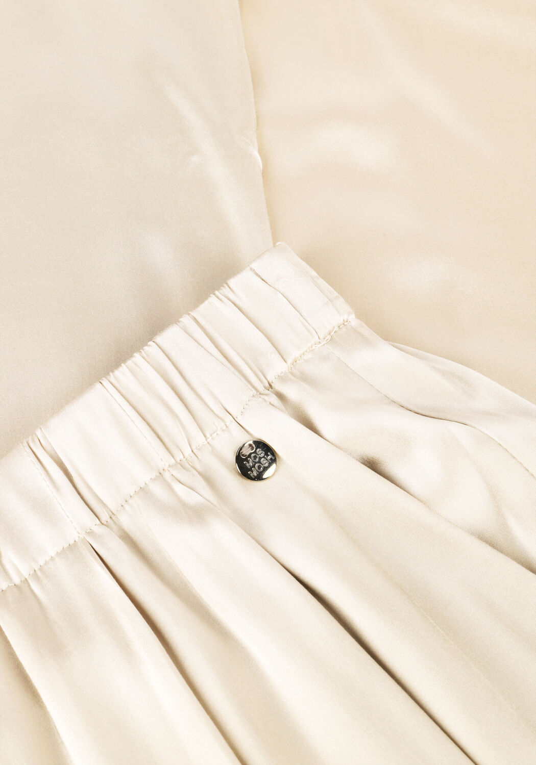 Beige MOS MOSH Wijde broek MMRITA SATIN PANT - large