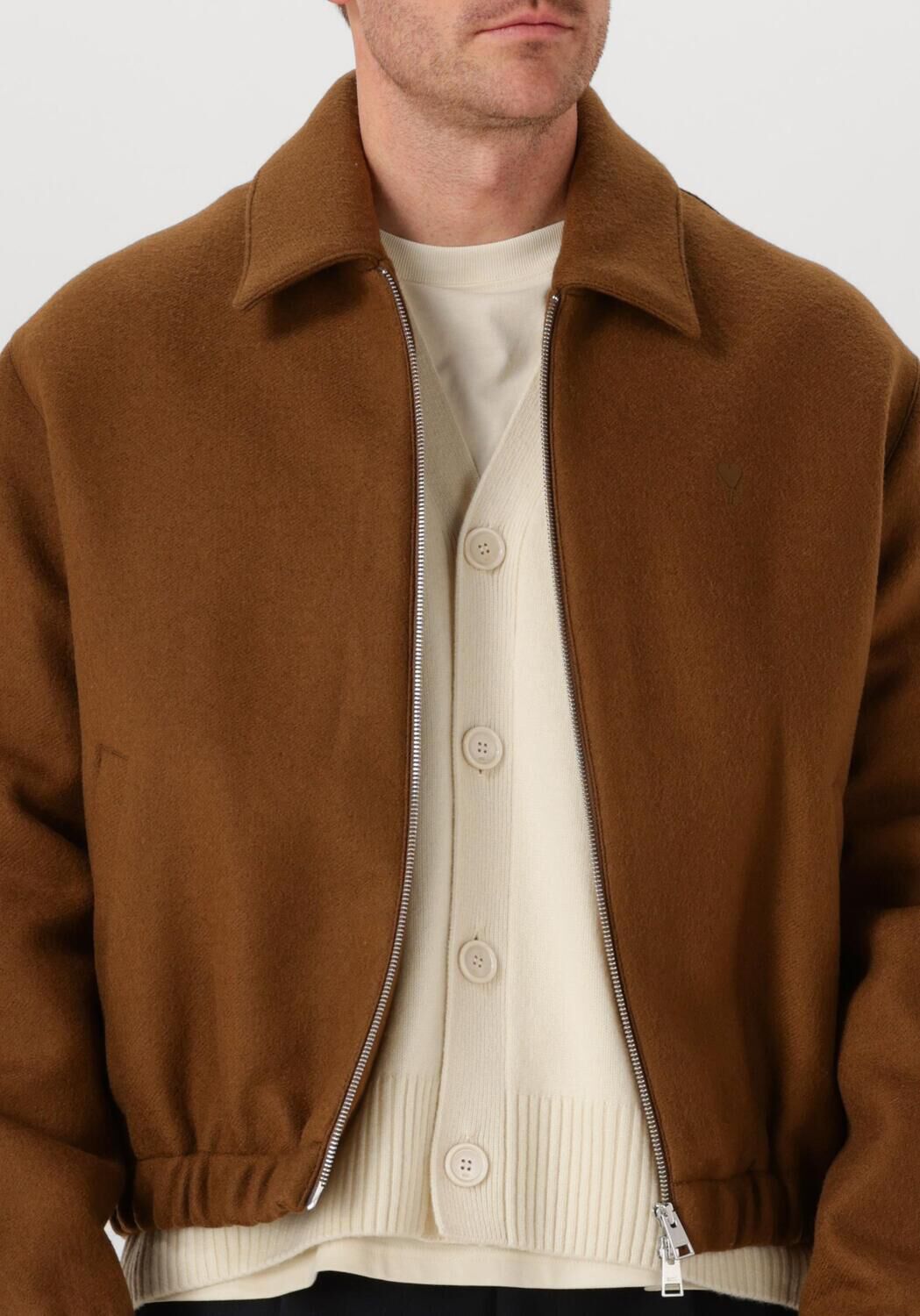 Bruine AMI PARIS Jack ADC ZIPPED JACKET - large