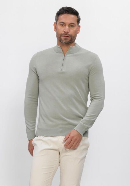 Groene STEFANO LAURAN Trui HALF ZIP ANDERS - large