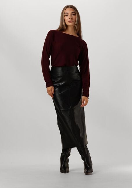 Zwarte BRUUNS BAZAAR Maxirok CROCO TUANELLA SKIRT - large