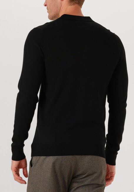 Zwarte PROFUOMO Polo POLO LS MERINO - large