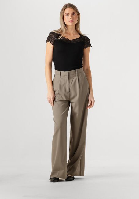 Zwarte ROSEMUNDE Top BEATHA CAPSLEEVE - large