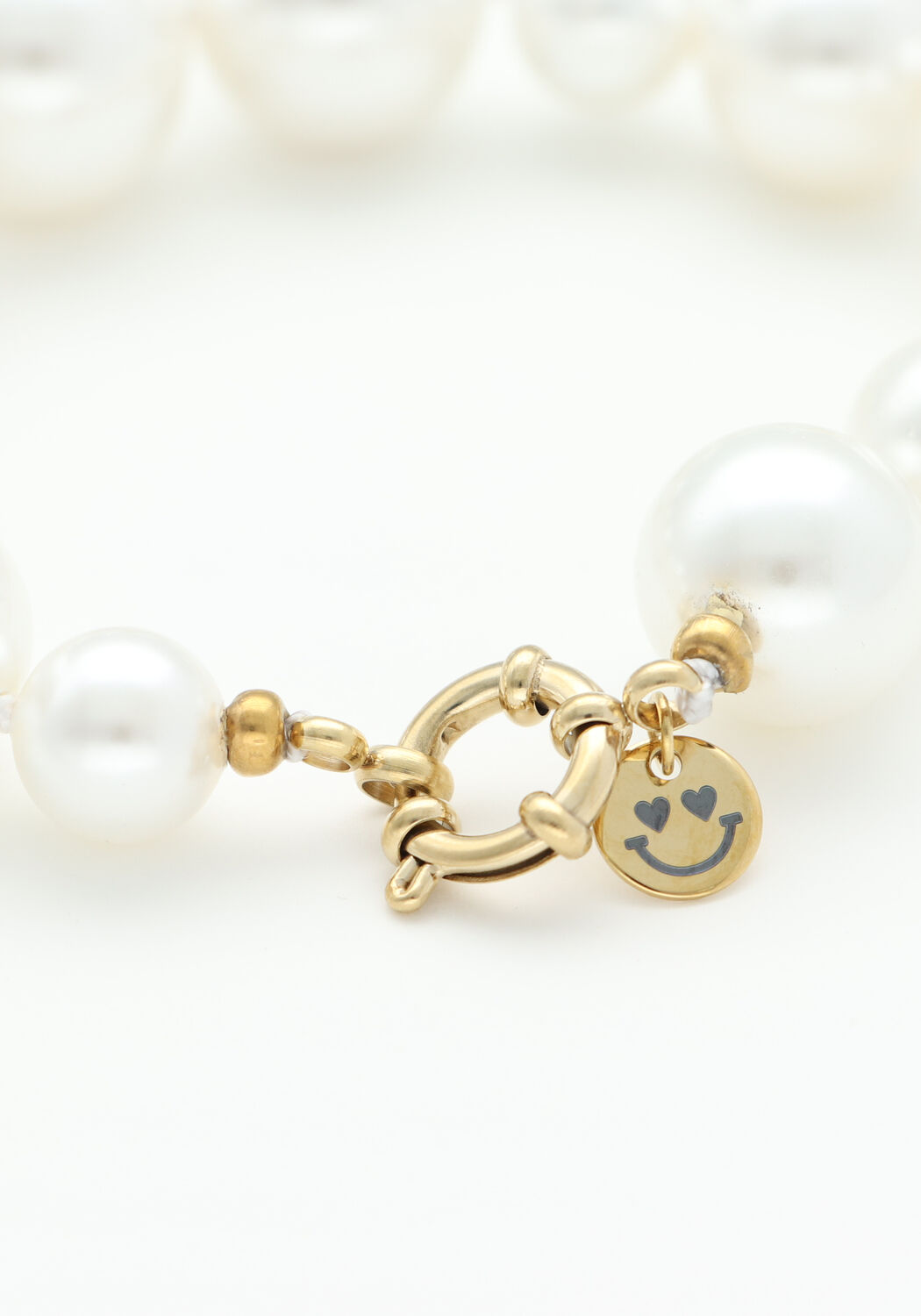 Creme BONNIE STUDIOS Armbanden FRED CHUNCKY BRACELET - large